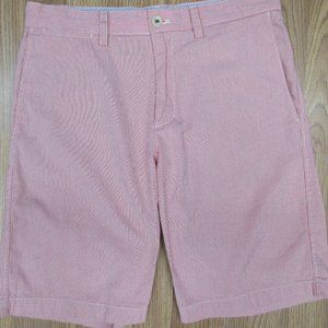 BANANA REPUBLIC REGULAR FIT SHORT 100% COTTON RED & WHITE Sz 31